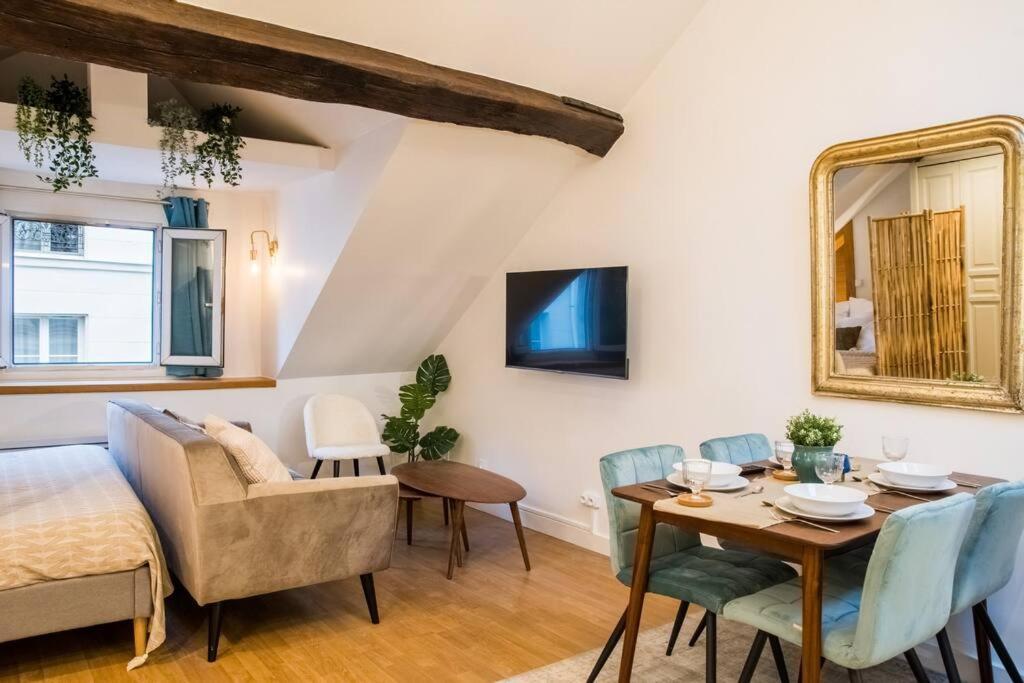 Spacious Studio In Paris Hyper Center - Smart Tv & Wifi - 4P ภายนอก รูปภาพ